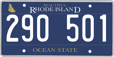 RI license plate 290501