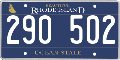 RI license plate 290502