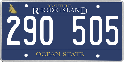 RI license plate 290505