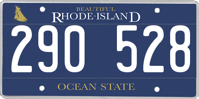 RI license plate 290528
