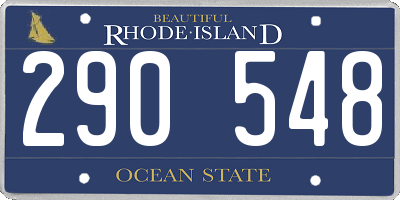 RI license plate 290548