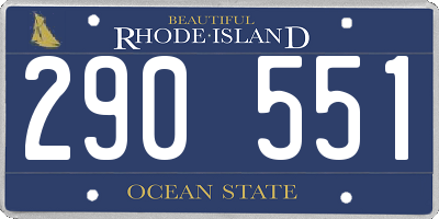 RI license plate 290551