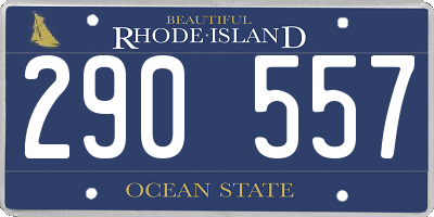 RI license plate 290557