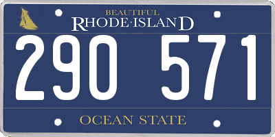 RI license plate 290571