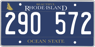 RI license plate 290572