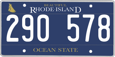 RI license plate 290578