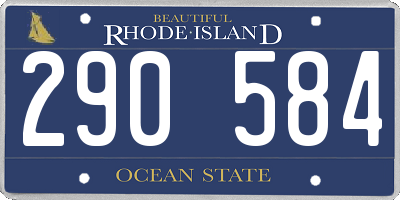 RI license plate 290584
