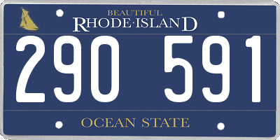 RI license plate 290591