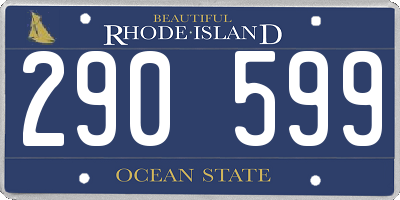 RI license plate 290599