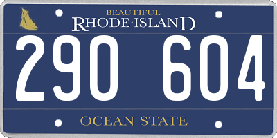 RI license plate 290604