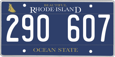 RI license plate 290607