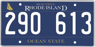 RI license plate 290613