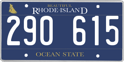 RI license plate 290615