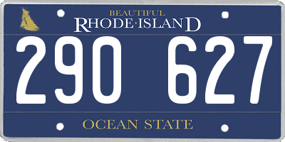 RI license plate 290627