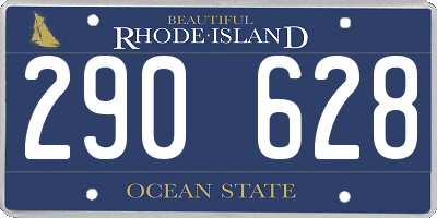 RI license plate 290628