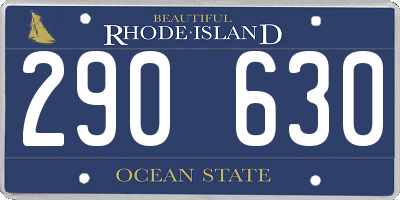 RI license plate 290630