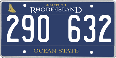 RI license plate 290632