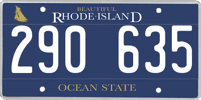 RI license plate 290635
