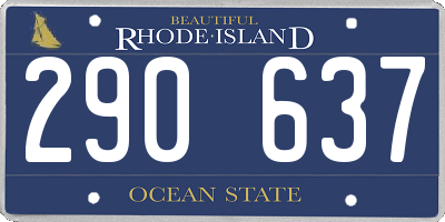 RI license plate 290637