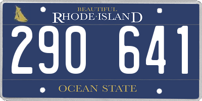 RI license plate 290641