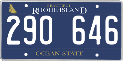 RI license plate 290646