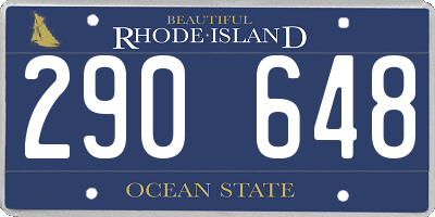 RI license plate 290648
