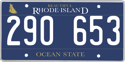 RI license plate 290653