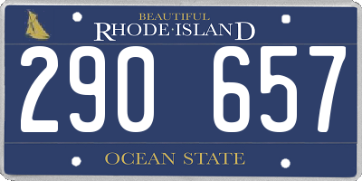 RI license plate 290657