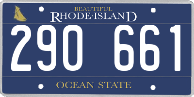 RI license plate 290661