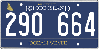 RI license plate 290664