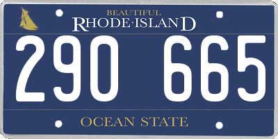 RI license plate 290665