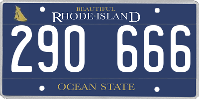 RI license plate 290666