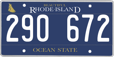 RI license plate 290672