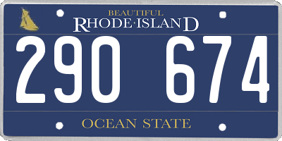 RI license plate 290674