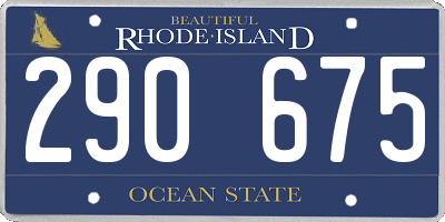RI license plate 290675