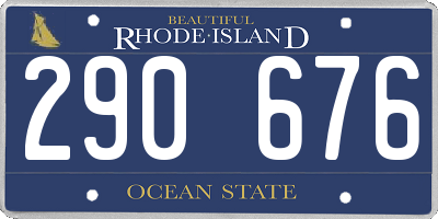 RI license plate 290676
