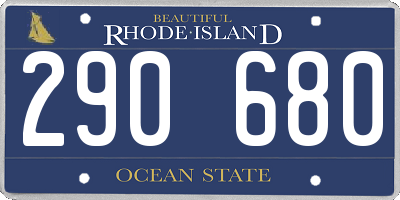 RI license plate 290680