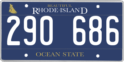 RI license plate 290686