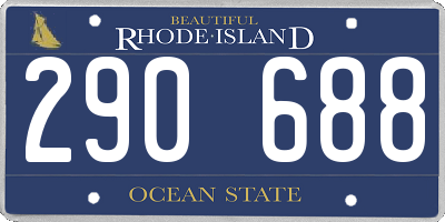 RI license plate 290688