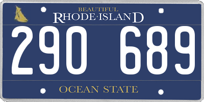 RI license plate 290689