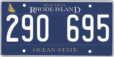 RI license plate 290695