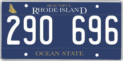 RI license plate 290696