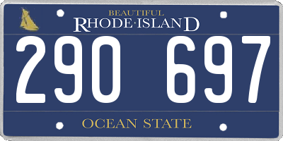 RI license plate 290697