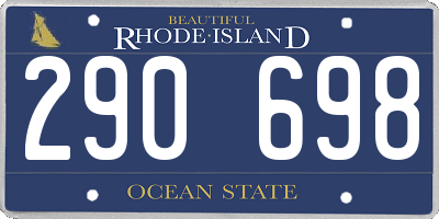 RI license plate 290698