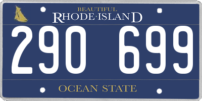 RI license plate 290699