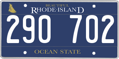 RI license plate 290702