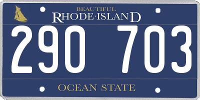 RI license plate 290703