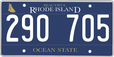 RI license plate 290705