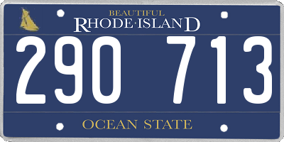 RI license plate 290713