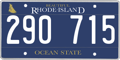 RI license plate 290715